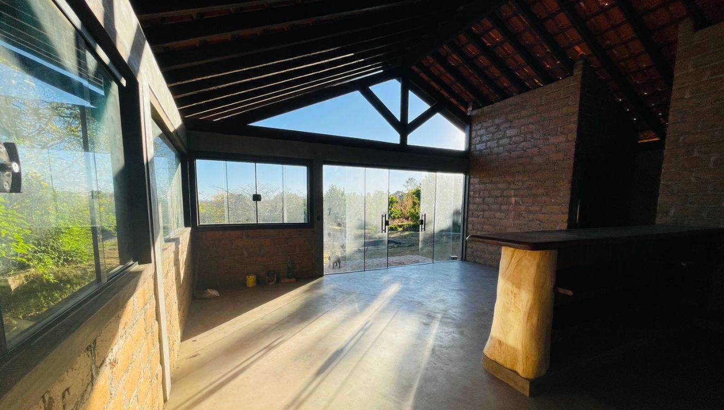 Espaço gourmet exclusivo do Chalé Íris em construção